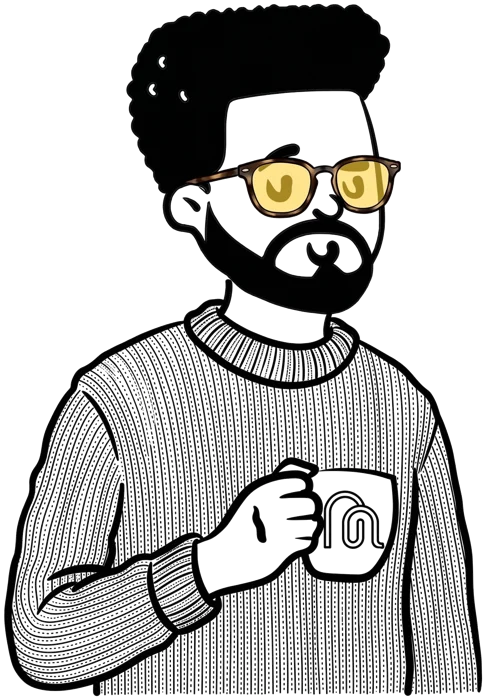 Illustrated portrait of Sam Bamigboye